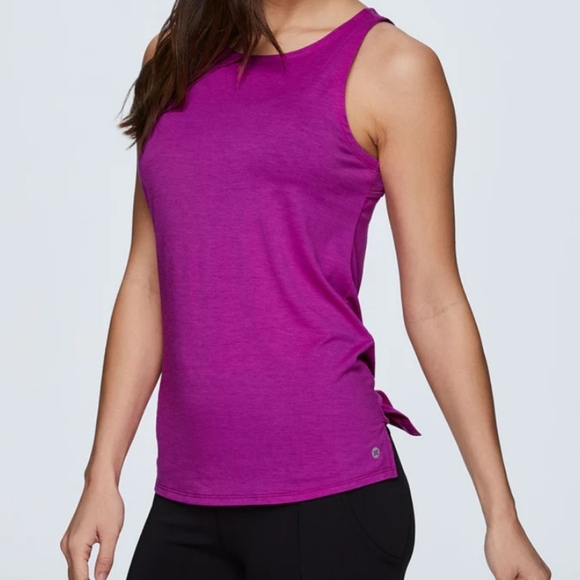 Set of 3 RBX mesh cut back tie tank tops, size M, blue pink black - Picture 3 of 5